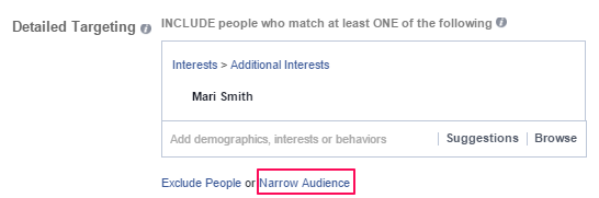 Facebook Narrow Audience