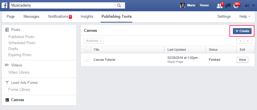 How to create a Facebook Canvas ad