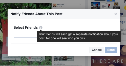 New Facebook Feature: Notify Friends 2