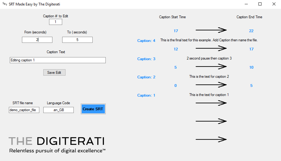 How to create SRT files for Facebook video