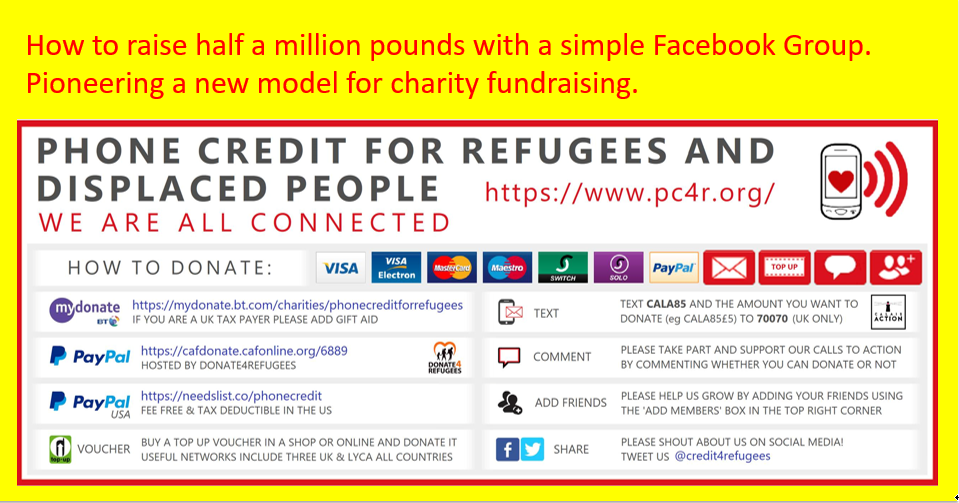 New model of charity fundraising using a Facebook Group