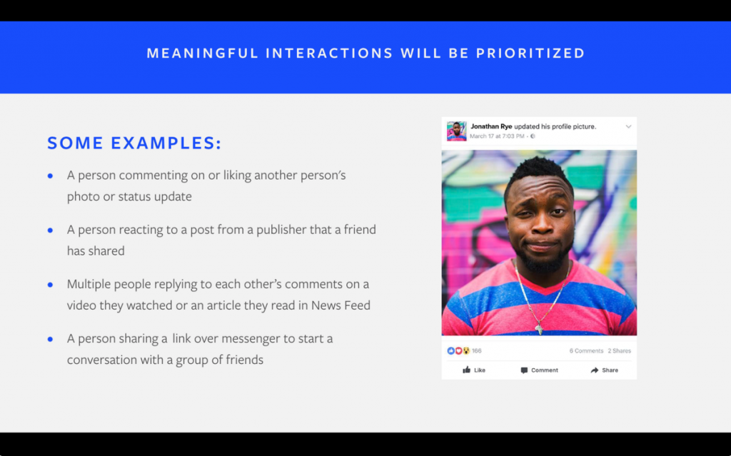 Meaningful-interactions-on-Facebook-algorithm-update